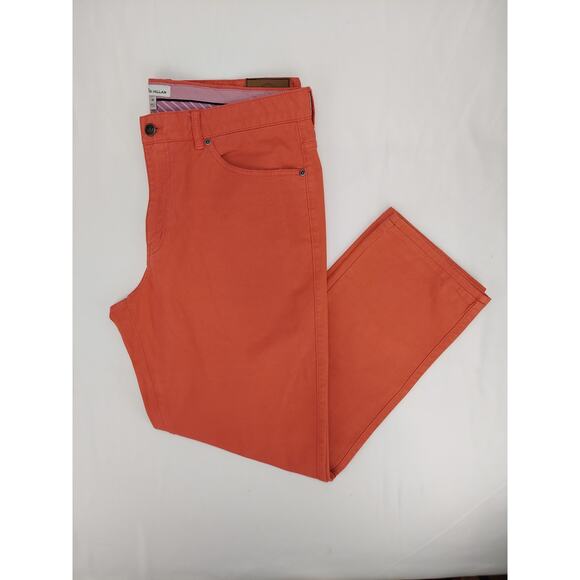 Peter Millar Mens Vintage Canvas 5-Pocket Salmon Chino Golf Pant Ms19B86 36x28 - Picture 1 of 11
